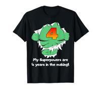 Cute Kids Superhero Birthday Gift for 4 Year Old Boys Outfit T-Shirt