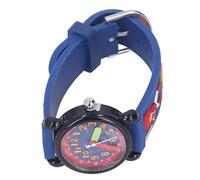 Cute Kids Watch Boys Baseball Boy Pattern Clear Number Scale 3D Cartoon Toy for 3-8 Years Old with Metal Plastic PVC Material (Dark Blue)