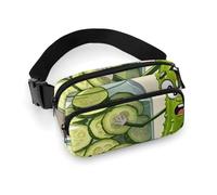 Cute Kimchi Waist Bag Fashion Fanny Bag with Adjustable Strap for Outdoor Workout Cycling Unisex, white, 20x13cm, Waist Bag
