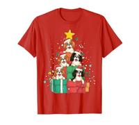 Cute King Charles Cavalier Dog Christmas Tree Xmas Hat T-Shirt