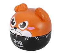 Cute Kitchen Timer, Dog Cooking Timer 60 Minutes Wind Up Mechanical Timer for Home Baking Steaming Barbecue, 2.6 X 2.8in (Chestnut Brown)