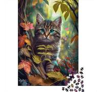 Cute Kitten 1000-Piece Jigsaw Puzzle for Adults, 38x26cm/1000pcs, New Year Hobby, Quiet Evening Activity And A Calmer Routine