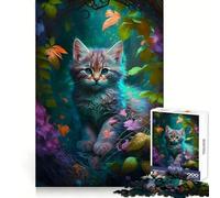 Cute Kitten 1000-piece Puzzle for Teenagers Tension Relief Firm Cut Playful Challenge Fine Art (38x26cm)