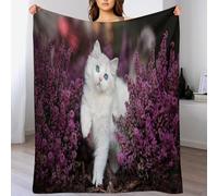 Cute Kitten Blanket Super Soft Comfortable Warm Anti-Pilling Blanket Suitable For All Seasons Bed Linen Sofa And Plush Decoration Travel Camping Blanket （150×200cm）