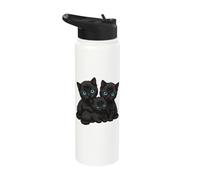 Cute Kitten Blue Eyes Three Cat Black Cats Stainless Steel Insulated Water Bottle