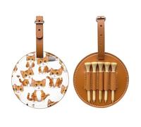 Cute Kitten Brown Golf tee Storage Bag - Easy to Carry Around and More efficient in Playing Golf