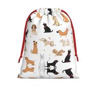 Cute Kitten Butterfly Print Drawstring Gift Bag With Pull Cord Closure For Gifting And Storage