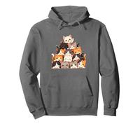 Cute kitten cats anime kawaii neko design for Women Girls Pullover Hoodie