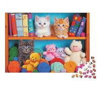 Cute Kitten Collection Recycled Cardboard Jigsaw Puzzle for Kids with Attention-Deficit KittenShelf Issues 1000 Pieces Classic Educational Games 70x50cm/1000pcsCute Kitten Collection