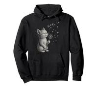Cute Kitten Dandelion Flower cat Let It Go Motivation Pullover Hoodie