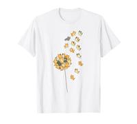 Cute Kitten Dandelion Flower Whimsical Cat Lovers T-Shirt