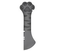 Cute Kitten Design Pet Food Can Spoon, Grey | Non-toxic silicone, easy to clean, pet food can, handle for dogs and cats
