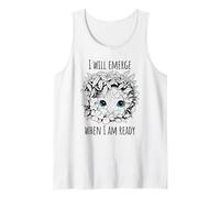 Cute Kitten "I will emerge when I am ready" Introvert design Tank Top