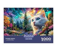 Cute Kitten Jigsaw Puzzles for Adults Challenging Puzzles The Impossible Challenge 1000 Pieces Difficult Hard Jigsaw Puzzles for Man And Woman with Letters on Back 52x38cm/1000pcs