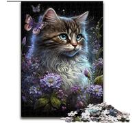 Cute Kitten JigsawPuzzle 1000 Pieces for Adults, Challenging Game Toys Wall Decoration Unique Birthday And Xmas Gifts (26x38cm)