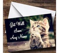 Cute Kitten Personalised Get Well Soon Card | Get Well Soon Card | Sorry You are Poorly