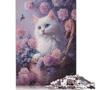 Cute Kitten Puzzles for Adults 1000 Pieces Puzzle for Adults And Teenager Family Game 1000pcs (75x50cm)
