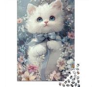 Cute Kitten Puzzles for Adults 1000 Pieces Puzzles for Adults & Teenager Age 12 Years Up Christmas Eve Gifts 1000pcs (75x50cm)
