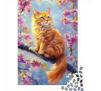 Cute Kitten Puzzles Jigsaw Puzzle 500 Pieces for Adults Creative Jigsaw Puzzles Difficult Puzzle Challenging Game Gift Toys Teens Family Puzzles 500pcs (52x38cm)