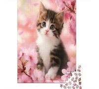 Cute Kitten Rätsel Für Erwachsene |Fluffy Pet Style| Familienspaß-Puzzles 70x50cm/1000pcs Erwachsene