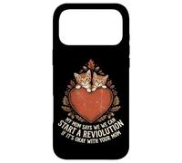 Cute Kitten Revolution Heart Autumn Illustration Case for iPhone 17 Pro Max