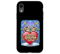 Cute Kitten Revolution Heart Autumn Illustration Case for iPhone XR