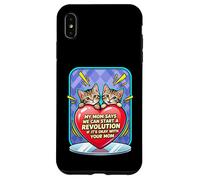 Cute Kitten Revolution Heart Autumn Illustration Case for iPhone XS Max