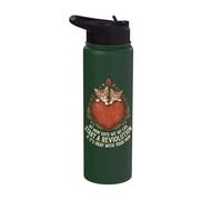 Cute Kitten Revolution Heart Autumn Illustration Stainless Steel Insulated Water Bottle