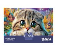 Cute Kitten Scene 1000 Piece Jigsaw Puzzles for Kids Brainteasing Home Decoration 38x26cm/1000pcs