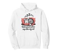 Cute Kitten Sleeping, Funny Retirement Plan Nap Like My Cat Pullover Hoodie
