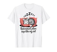 Cute Kitten Sleeping, Funny Retirement Plan Nap Like My Cat T-Shirt