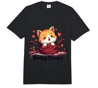 Cute Kitten Tangled in Yarn Funny String Theory Pun Design Comfort Colors Adult Heavyweight T-Shirt