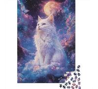 Cute Kitten Wooden Jigsaw Puzzles for Adults 1000 Piece Rectangular Puzzle for Adults Game 1000pcs (75x50cm)