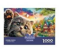 Cute KittenDeluxe Jigsaw Puzzles for Adults Featuring 1000 Intricate And Challenging Educational Puzzle Pieces - Crafted to Be An Exceptional Gift Jigsaw Puzzles for Adults And Young Adults Age 12 Ye