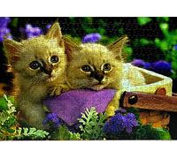 Cute Kittens 1000 Piece Jigsaw Puzzle for Kids Grownups Birthday Christmas Learning Educational Toy Gift