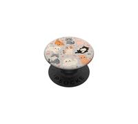 Cute Kittens Collage Bow Heart Paw Kawaii Pastel PopSockets Adhesive PopGrip