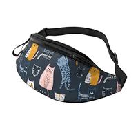Cute Kittens Crossbody Bag Runner Small Hip Pouch Bum Bag Running Waistpack Bumbag Beltbag Sport Slim Fashionable for Jogging Hiking Woman