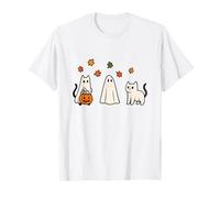 Cute Kittens Ghost and Cat Pumpkins Spooky Cats Halloween T-Shirt