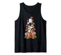 Cute Kittens Group Red Poppies Spring Flowers Cat Lover Tank Top