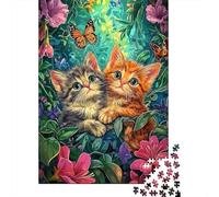 Cute Kittens Jigsaw Puzzle for Adults 1000 Piece Jigsaw Puzzle Spring Garden Relaxing Home Decor 70x50cm/1000pcs