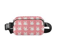 Cute Kittens Pink Red Fanny Pack Belt Bag Crossbody Bags for Women Adjustable Strap Everywhere Waist Pouch for Workout Running