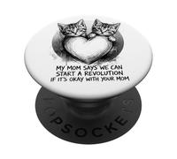 Cute Kittens Revolution Funny Cat Quote PopSockets Adhesive PopGrip