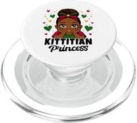 Cute Kittitian Princess Girl Roots St Kitts Flag Heritage PopSockets PopGrip for MagSafe