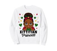 Cute Kittitian Princess Girl Roots St Kitts Flag Heritage Sweatshirt