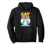 Cute Kitty Back To School Cat Third Grade Here I Come Pullover Hoodie