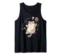 Cute Kitty Badminton Player Shuttlecock Sports Pet Lover Tank Top
