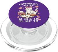 Cute Kitty Biscuits Kneading Bakery Valentines Cat Lover PopSockets PopGrip for MagSafe