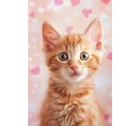 Cute Kitty Orange Cat Journal, Notebook, and Diary with Hearts & Whiskers & 150 Pages Lined: The Purrrrfect Gift for Cat Lovers on Valentine's Day or Just to Say I Love You