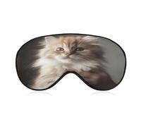 Cute Kitty Sleep Mask,Adjustable Strap Sleeping Mask, Complete Light Blocking Sleep Shade Cover,Soft Breathable Comfortable Blindfold for Women and Men