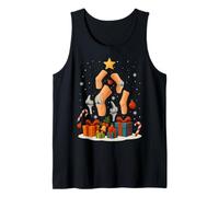 Cute Knee Replacement New Knee Surgery Christmas Tree Xmas Tank Top